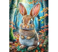 Lapin Dans le Jardin Fleuri Puzzle 1000 Piezas Cartón Blanco Premium para Expertos Mitos fantásticos Vacaciones Fines Semana Hobby Y Ocio Regalo Navideño 1000 PCS