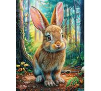 Lapin Dans le Jardin Fleuri Puzzle 300 Piezas Cartón Grueso para Principiantes Mitos Animal Planta Agilidad Mental Vacaciones Verano Garantía Reposición Piezas Regalo Ideal 300 PCS