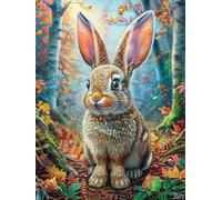 Lapin Dans le Jardin Fleuri Puzzle 300 Piezas Cartón Grueso para Principiantes Mitos fantásticos Cuento De Hadas Ejercicio Mental Relajante Ocio Creativo Casa Regalo Creativo 300 PCS