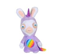 LAPINS CRETINS Peluche Unicornio Lapicornio Sonoro Malva - 18 cm