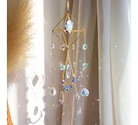 Lapis Lazuli Crystal Suncatcher-Window Hanging Garden Suncatcher Healing Blue Crystal Rainbow Maker Handmade Indoor Outdoor Car Charm Garden Decor