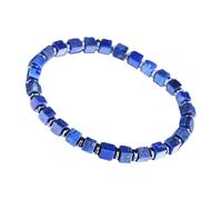 Lapis Lazuli Stone Bracelet - Modern Aesthetic Jewelry, Elegant Beaded Wrist Accessory, Natural Stone Bracelet with Polished Finish, Fashion Jewelry Gift for Men Boys Friends, Holiday Party Wear