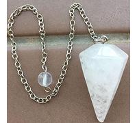 Lapislázuli cristal ópalo aventurina cornalina mujeres hombres péndulo colgante bead-White Crystal C9702