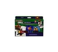 Alpino Lapiz 3D Crea+ - Pintura 3D Efecto Cristal con 12 Colores - Decoracion y Manualidades en 3D para Madera, Textil, Tela, Piedra - Incluye Aplicador, unica