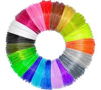 Lapiz 3D Filamento, Filamento PLA para Pluma de 3D Pen, Recargas Boli 3D, Filamento PLA para Bolígrafo 3D, 20 Colores Aleatorios, 5 M por Color, Material de disolución a alta temperatura 160-210°C