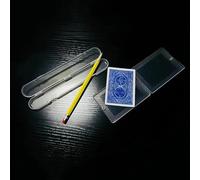 Lápiz a través de la tarjeta 2.0 Trucos de magia Pen Pasando a través de la tarjeta Penetración Magia Primer Plano Ilusiones Trucos Mentalismo Accesorios