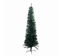 Lápiz Artificial Árbol de Navidad PVC Esquina Delgada Árbol de Pino de Navidad Decoración del hogar de Vacaciones Verde Forma Realista clásica para Interiores y Exteriores (H. Tenía Miedo)