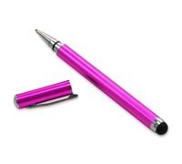 Lápiz capacitivo 2 en 1 con función de bolígrafo para todos los dispositivos móviles capacitivos de Apple iPhone 3G/iPhone 3GS/iPhone ONE4/IPHONE4S/IPOD TOUCH color rosa fucsia