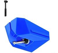 Lápiz capacitivo cónico de repuesto, aguja de tocadiscos de vinilo con cepillo, para tocadiscos Audio-Technica AT-LP120X-USB, AT-VMN95C, AT-VMN95E (azul)