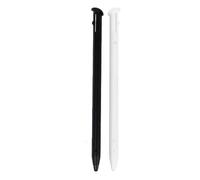 Lápiz capacitivo de plástico para pantalla táctil para Nintendo 3DS, paquete de 2, blanco y negro, 7,4 cm