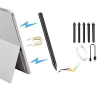 Lápiz capacitivo de presión 4096 para Microsoft Surface Pro 9/8/7/6/5/4/3/X Surface Laptop Book Studio Surface 3/Go3/Go2/Go Pen Protocol, sujeción magnética, pasta de copia de borrado + función de