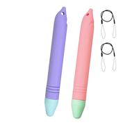 Lápiz capacitivo ligero para pantalla, herramienta de escritura con extremo de silicona suave con cordón incluido para un fácil transporte, 2 lápices capacitivos Happy Tablet