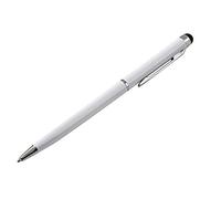 Lápiz Capacitivo metálico X2 para Samsung Galaxy A80 Smartphone 2 en 1 Bola Elegant Tablet Escritorio Universal (Blanco)