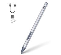 Lápiz capacitivo para HP Envy X360 Pavilion X360 Specter X360 Spectre X2 Envy X2 recargable MPP 2.0 Tilt Active Pen con sensibilidad a la presión 4096, rejección de palma, carga Tpye-c, plata