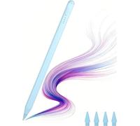 Lápiz capacitivo para iPad, con sensibilidad a la presión de inclinación y función táctil antifalsa multipunto. Carga rápida de 20 minutos para iPad/Mini/Pro/Air 2018-2023 (azul)