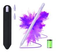 Lápiz capacitivo para iPad, lápiz de carga rápida JvKzaen con rechazo de palma, sensibilidad de inclinación, funciona para iPad Air 3/4/5 2018-2023, iPad Mini 5/6, iPad 6/7/8/9/10, iPad Pro de 11