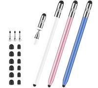 Lápiz capacitivo para pantalla táctil, lápiz capacitivo de disco de goma 3 en 1, alta sensibilidad y precisión, lápiz capacitivo universal compatible con iPad, iPhone, Android, Kindle, todas las