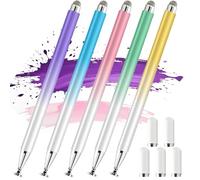 Lápiz capacitivo para pantalla táctil (paquete de 5), con tapa magnética, lápiz capacitivo 2 en 1 de alta precisión para iPad/iPhone/Nintendo Switch/Samsung/Android Smartphone y tabletas, compatible