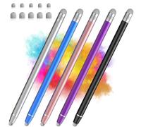 Lápiz capacitivo para pantalla táctil, paquete de 5 lápices ópticos de doble fibra, alta sensibilidad y precisión, lápiz capacitivo universal para iPad, iPhone, Android, Galaxy Microsoft Surface