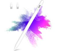 Lápiz Capacitivo para Pantallas Táctiles Android,Lápiz Capacitivo,Compatible con Samsung,Huawei,Tableta, Teléfono,Lenovo,XiaoMi,Lápiz Capacitivo con 2 Puntas de Repuesto (Blanco)