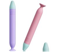 Lápiz capacitivo para pantallas táctiles, lápices capacitivos para tabletas para niños, lápiz capacitivo universal compatible con Kindle, iPad, iPhone y otras almohadillas, paquete de 2 (rosa morado)