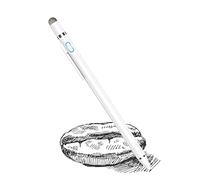 Lápiz capacitivo para pantallas táctiles, lápiz capacitivo activo recargable de punta fina, compatible con iPhone, iPad, HP, DELL, tablet, Chromebook, Kindle Fire (blanco)