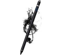 Lápiz capacitivo universal recargable para iPad, lápiz digital de punta fina, lápiz capacitivo para iPhone, Android, iOS, iPad/iPad Mini/Pro/Air y más tabletas/smartphones, color negro