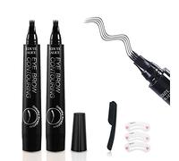 Lápiz Cejas, Ksndurn Cejas Maquillaje 2 Piezas - Lapiz de Cejas Resistente al Agua Con Punta de Micro Horquilla, Cejas de Aspecto Natural (Negro)