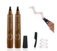 Lápiz Cejas, Ksndurn Cejas Maquillaje 2 Piezas - Lapiz de Cejas Resistente al Agua Con Punta de Micro Horquilla, Cejas de Aspecto Natural (Marrón Claro)