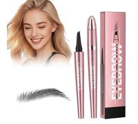 Lápiz Cejas Microblading Efecto 3D, 2026 Nuevo lápiz de cejas mágico, Lápiz de cejas 3D resistente al agua, más preciso para cejas naturales con 4 puntas (negro)
