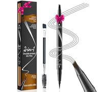 Lapiz Cejas Microblading, Lápiz de Cejas Líquido Mágico, Lápiz de Cejas Preciso con 4 Puntas, Resistente al Agua y al Sudor, Lápiz de Cejas Natural de Larga Duración (Marrón Oscuro)