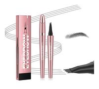 Lapiz Cejas Microblading Maquillaje de Larga Duración Eyebrow Pencil Gris 2 Piezas Lapiz Cejas Waterproof 3D Resistente al Agua Nueva Actualización 2025 Crea Naturales y Bien Definidas