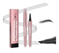 Lapiz Cejas Microblading Maquillaje de Larga Duración Eyebrow Pencil Negro 2 Piezas Lapiz Cejas Waterproof 3D Resistente al Agua Nueva Actualización 2025 Crea Naturales y Bien Definidas
