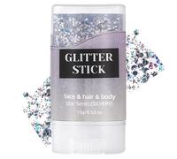 Lápiz con purpurina para el cabello y el cuerpo, pintura facial con lentejuelas, resistente al agua y de larga duración, adecuado para cara/cuerpo/cabello/ojos/labios