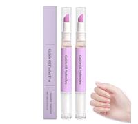 Lápiz de aceite para cutículas 2 en 1, empujador de cutículas, lápiz de aceite con punta de cerámica, lápiz de aceite para cutículas, lápiz quitacutículas para uñas secas y duraderas (2 unidades)