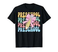 Lápiz de Arco Coqueta de Regreso a la Escuela Preescolar 1er día Camiseta gráfica económica, Hombre, Negro, XL
