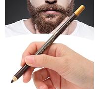 Lápiz de Barba, Relleno de Lápiz de Barba Profesional, Herramienta de Modelado del Delineador de Lápiz de Barba para el Hogar, Herramienta de Seguimiento del Kit de Aseo(Marron oscuro)