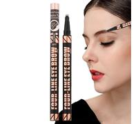Lápiz de : ceja impermeable de 4 puntas, bolígrafo para modelado de precisión | Herramienta de maquillaje líquido de larga duración para mujeres, hombres, salón profesional, rutina diaria de bell