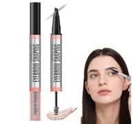 Lápiz de cejas 2 en 1 con gel, 2026 nueva cabeza doble multifunción 3D Microblading Eyebrow Tattoo Pencil, lápiz de cejas preciso con 4 puntas Lápiz de cejas natural duradero (color: D)