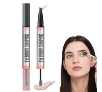 Lápiz de cejas 2 en 1 con gel, 2026 nueva cabeza doble multifunción 3D Microblading Eyebrow Tattoo Pencil, Lápiz de cejas preciso con 4 puntas Lápiz de cejas natural duradero (Color:C)