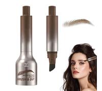Lápiz de Cejas 3D Impermeable Microblading, Pincel Portátil Antimanchas con Cepillo para Dibujar Línea de Pelo y Barba (Taupe) 2024