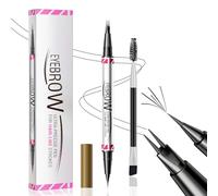 Lápiz de Cejas 3D Microblading, Lapiz Cejas 2 en 1 con 2 Puntas, Lápiz de Cejas Resistente al Agua de Larga Duración, Lápiz de Cejas Líquido Mágico Crea un Maquillaje de Cejas Natural (Negro)