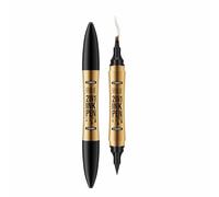 Lápiz De Cejas, 4 Micro-Puntas Doble Punta Anti-Manchas, Trazos Naturales Efecto Pelo, Larga Duración, 4 Tonos, 1ml+1ml (#1)