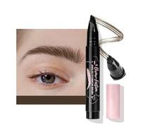 Lápiz de cejas angular, cepillo de cejas Precise con dos lados, duradero, protección natural contra borrones, fácil limpieza, mango ergonómico (B)