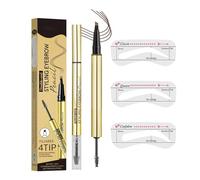 Lápiz de cejas | Bolígrafo de gel de doble cara de 4 puntas | Cosméticos resistentes a la abrasión Productos de belleza para mujer para la vida cotidiana, deportes, viajes, negocios y sesión de fotos
