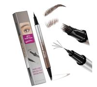 Lápiz de cejas de doble punta con cepillo para una aplicación precisa, cabello natural como trazos, efecto 4D, lápiz de cejas impermeable