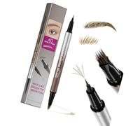 Lápiz de cejas de doble punta con cepillo para una aplicación precisa, cabello natural como trazos, efecto 4D, lápiz de cejas impermeable