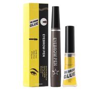 Lápiz de cejas, lápices de cejas para mujer, Lápiz de cejas para mujer, resistente a la limpieza y al sudor, lápiz de cejas líquido con 4 dientes y gel de cejas, lápices de cejas naturales para mujer