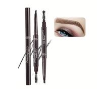 Lápiz de cejas, Lápiz de cejas líquido, Lápiz de cejas resistente al agua con punta de micro horquilla, Lápiz de cejas resistente a las manchas, Lápiz de cejas fino de larga duración (marrón)