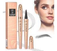 Lápiz de cejas mágico - 2025 Nuevo lápiz de cejas 3D resistente al agua para microblading | Lápiz de cejas preciso con 4 puntas | Natural duradero (gris 13#)